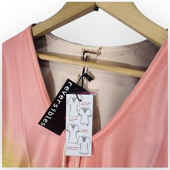 NWT Modzori Reversible & Adjustable V-Neck Top – Horizon-Coral/Sunstream (XL) - Picture 8 of 9